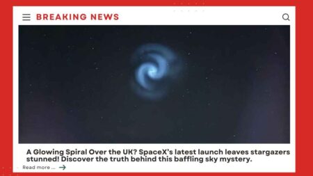 SpaceX’s launch is believed to be the cause of the glowing spiral in the UK sky Glowing Spiral in UK Sky