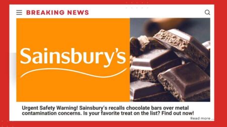 Sainsbury’s recalls chocolate bars due to concerns that they contain metal Sainsbury's Chocolate Bars Recalled