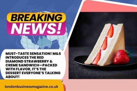 M&S Launches Delicious Red Diamond Strawberry & Creme Sandwich Red Diamond Strawberry Sandwich
