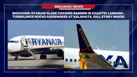 Ryanair Flight Strikes Barrier After Turbulent Landing at Kalamata Airport Ryanair Plane Crashes