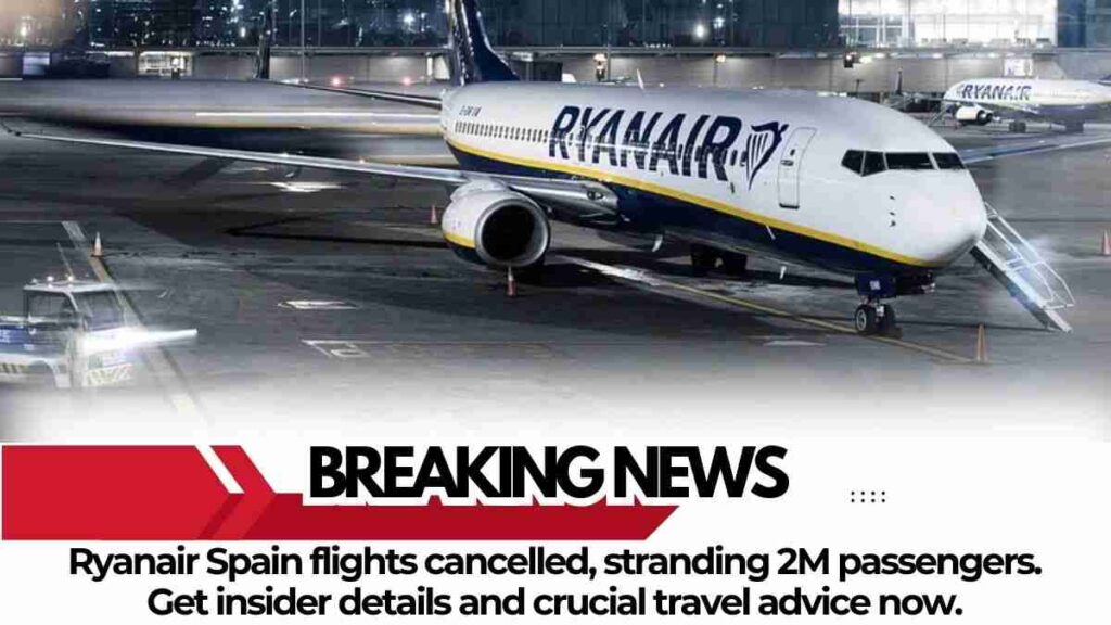 Ryanair Spain flights cancelled, affecting two million passengers Ryanair Spain Flights Cancelled